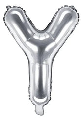 Globo de foil letra ''Y'', 35cm, plata